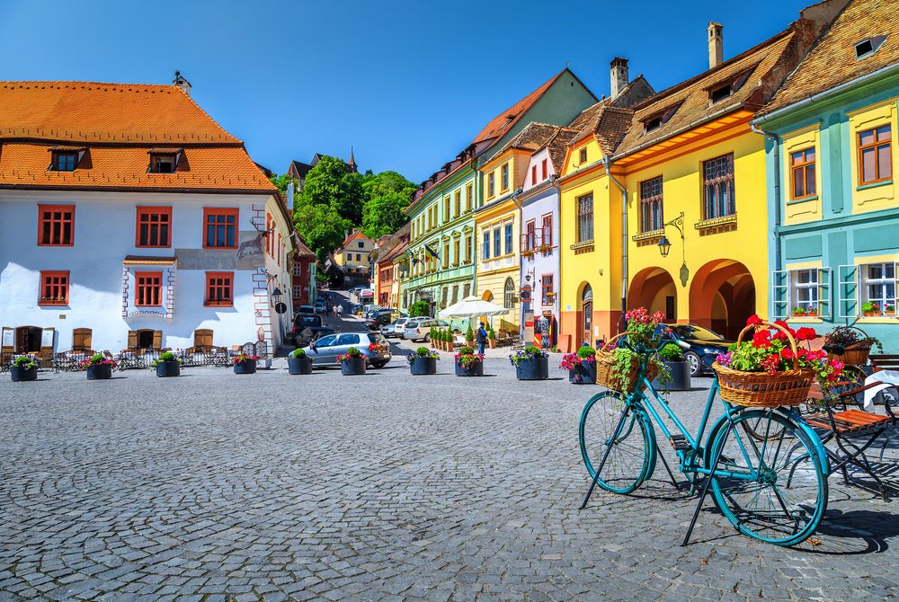 Der mittelalterlichen Zitadelle von Sighișoara, Rumänien, einem UNESCO-Weltkulturerbe