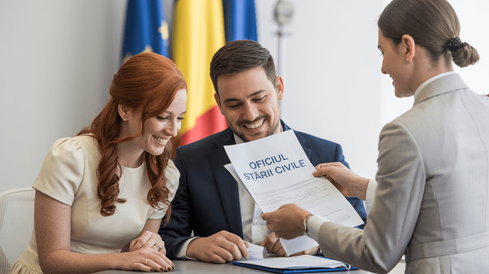 Cuplu la ofițerul Stării Civile