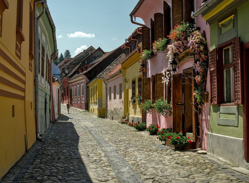 Die mittelalterliche Stadt Sighisoara, eine der am besten erhaltenen des Landes.